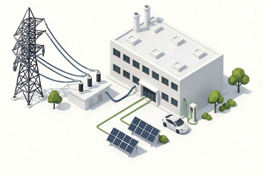Solar panel system diagram